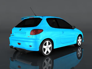 peugeot 206 rc 3D Model