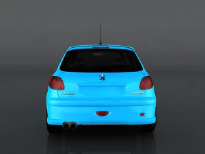 peugeot 206 rc 3D Model