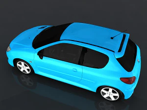 peugeot 206 rc 3D Model