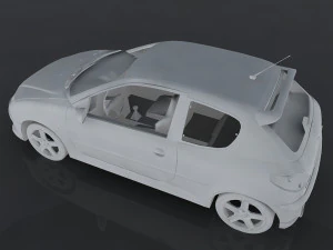 peugeot 206 rc 3D Model
