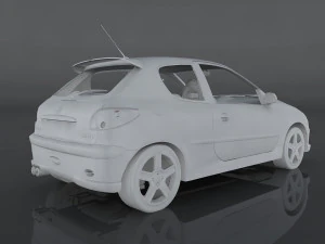 peugeot 206 rc 3D Model