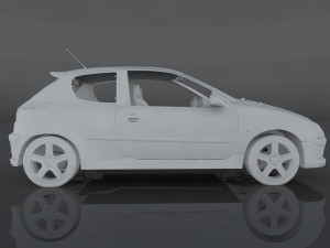 peugeot 206 rc 3D Модель