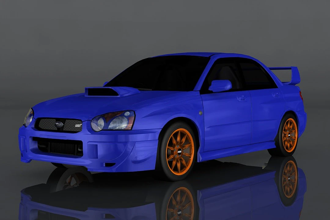 2004 subaru impreza wrx sti 3D Model .c4d .max .obj .3ds .fbx .stl .blend 