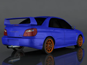 2004 subaru impreza wrx sti 3D Model