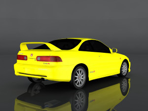 honda integra 2000 3D 模型