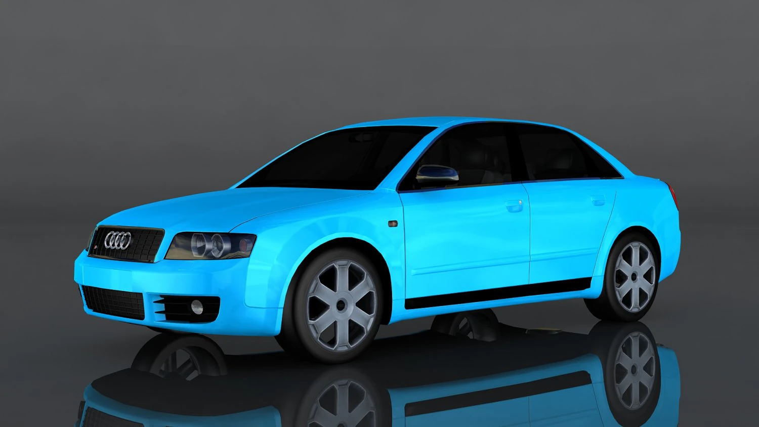 audi s4 2004 3D Model .c4d .max .obj .3ds .fbx .stl .blend