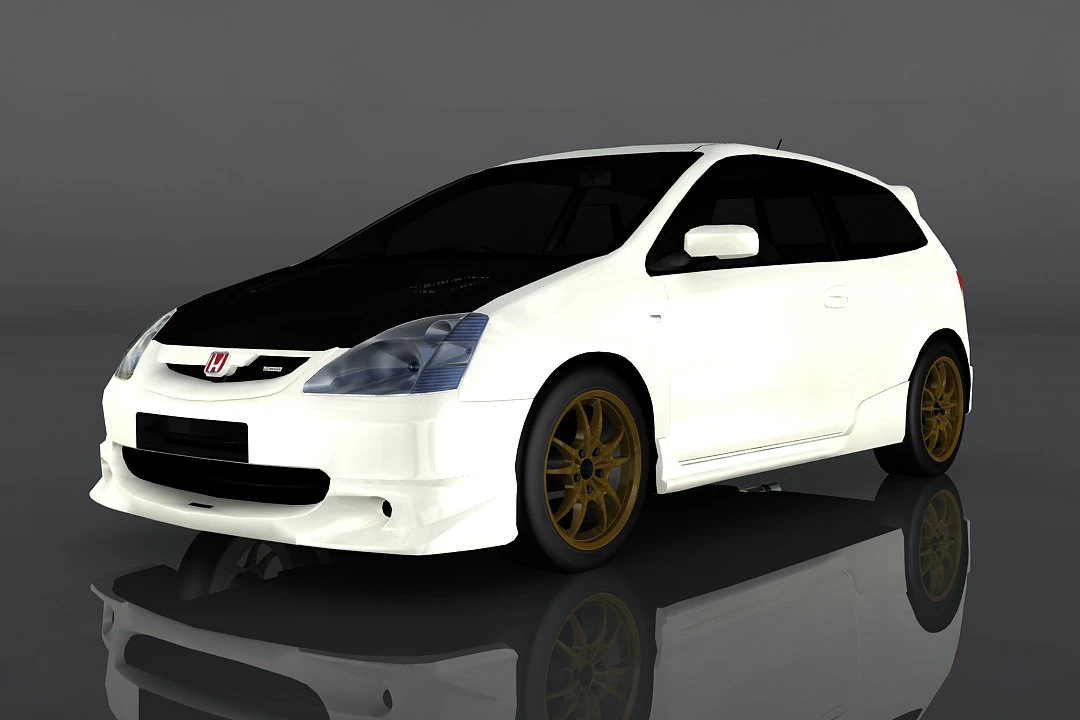 honda civic 3D Model .c4d .max .obj .3ds .fbx .stl .blend 