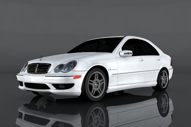 mercedes-benz c 32 amg 3D 모델 .c4d .max .obj .3ds .fbx .stl .blend 