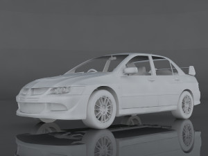 mitsubishi lancer evolution Model 3D
