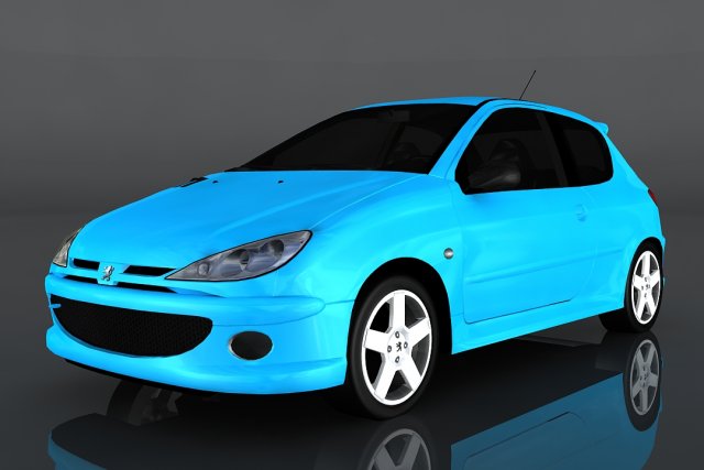 peugeot 206 rc 3Dモデル .c4d .max .obj .3ds .fbx .stl .blend 