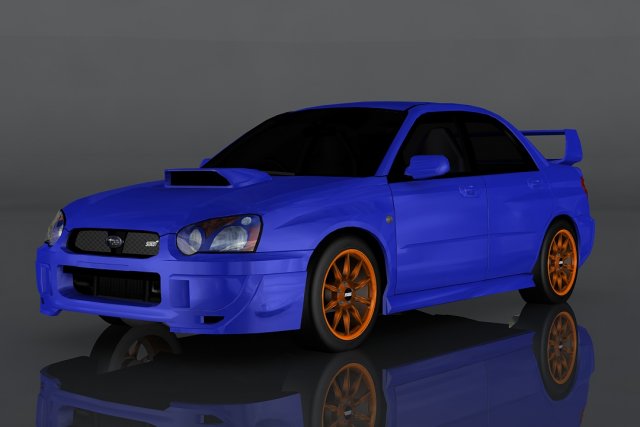 2004 subaru impreza wrx sti 3D Модель .c4d .max .obj .3ds .fbx .stl .blend 