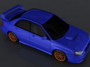 2004 subaru impreza wrx sti 3D Модель