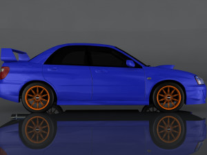 2004 subaru impreza wrx sti 3D Модель