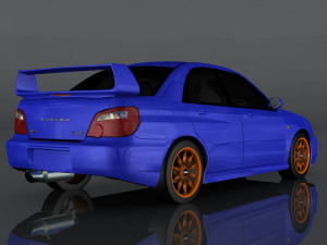 2004 subaru impreza wrx sti 3D Модель