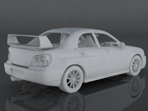 2004 subaru impreza wrx sti 3D Модель