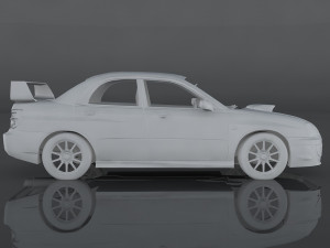 2004 subaru impreza wrx sti 3D Модель