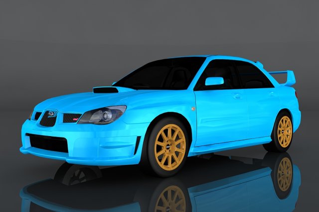 subaru impreza wrx sti Modello 3D .c4d .max .obj .3ds .fbx .stl .blend 