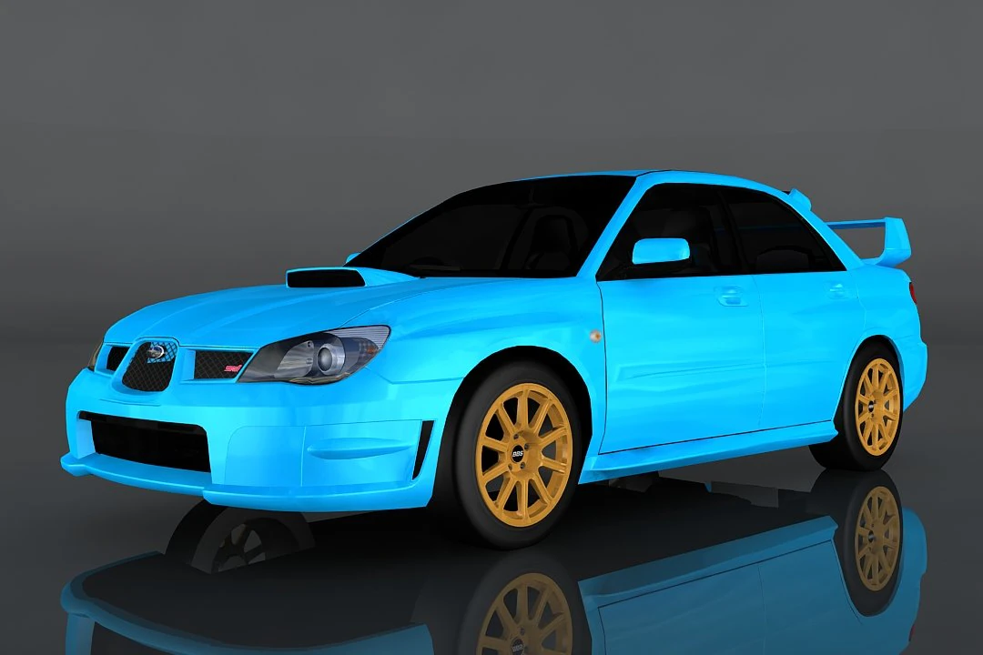 subaru impreza wrx sti 3D Model .c4d .max .obj .3ds .fbx .stl .blend