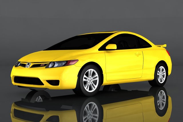 honda civic si coupe 3D Model .c4d .max .obj .3ds .fbx .stl .blend 