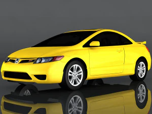 honda civic si coupe 3D Model