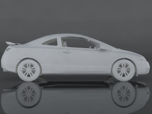 honda civic si coupe 3D Model