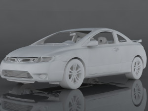 honda civic si coupe 3D Model