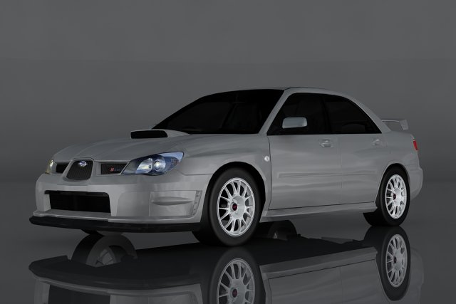 subaru impreza 3D Модель .c4d .max .obj .3ds .fbx .stl .blend 