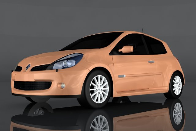 renault clio renault sport 197 3D Модель .c4d .max .obj .3ds .fbx .stl .blend 