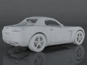saturn sky red line 3D Model