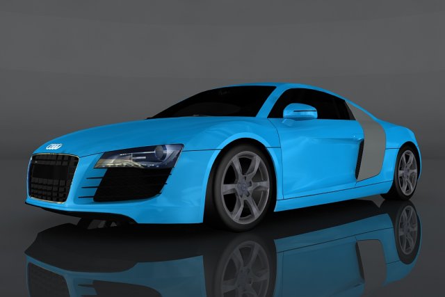 audi r8 3Dモデル .c4d .max .obj .3ds .fbx .stl .blend 