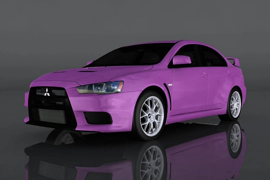 mitsubishi lancer evolution x 3D Model .c4d .max .obj .3ds .fbx .stl .blend 