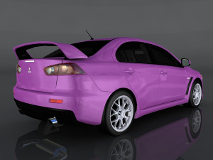 mitsubishi lancer evolution x Modelo 3D
