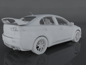 mitsubishi lancer evolution x Modelo 3D