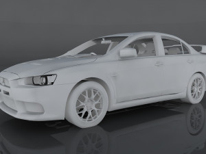 mitsubishi lancer evolution x Modelo 3D