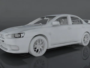 mitsubishi lancer evolution x 3D Model