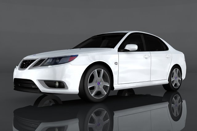 saab 9-3 turbo 3D Modell .c4d .max .obj .3ds .fbx .stl .blend 