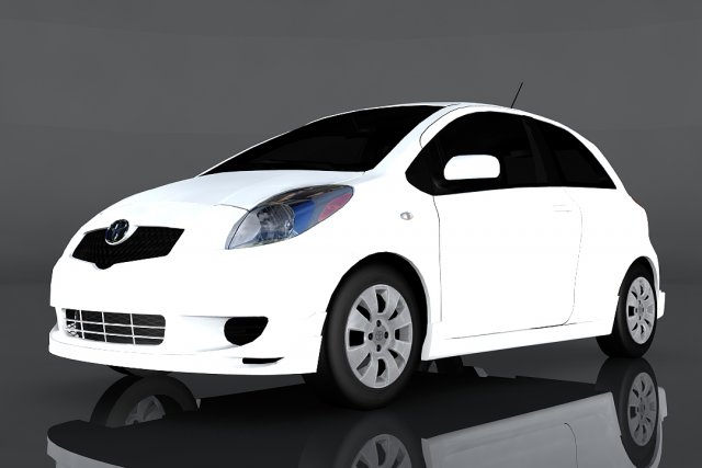 toyota yaris s 3D Model .c4d .max .obj .3ds .fbx .stl .blend 