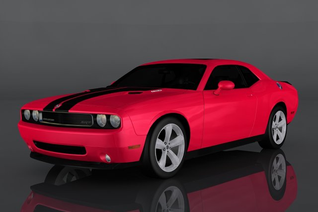 dodge challenger srt8 3D 모델 .c4d .max .obj .3ds .fbx .stl .blend 