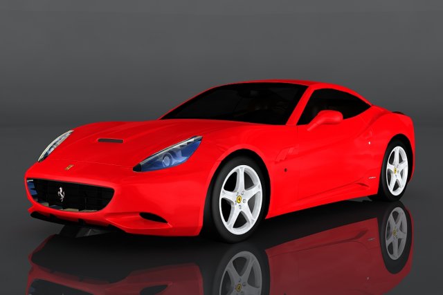 ferrari california 3D 模型 .c4d .max .obj .3ds .fbx .stl .blend 