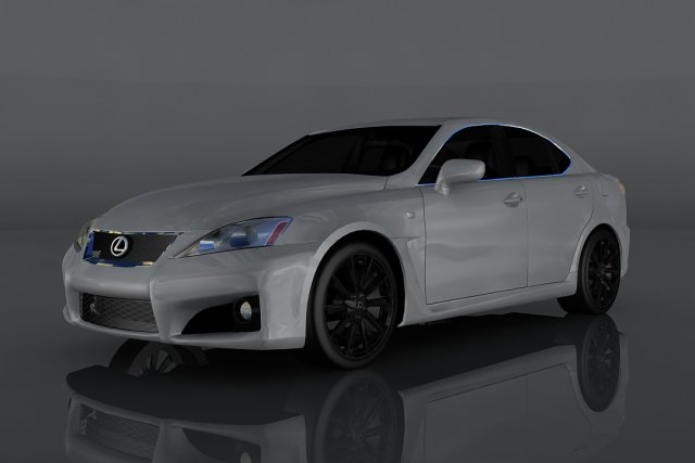 lexus is-f 3Dモデル .c4d .max .obj .3ds .fbx .stl .blend 
