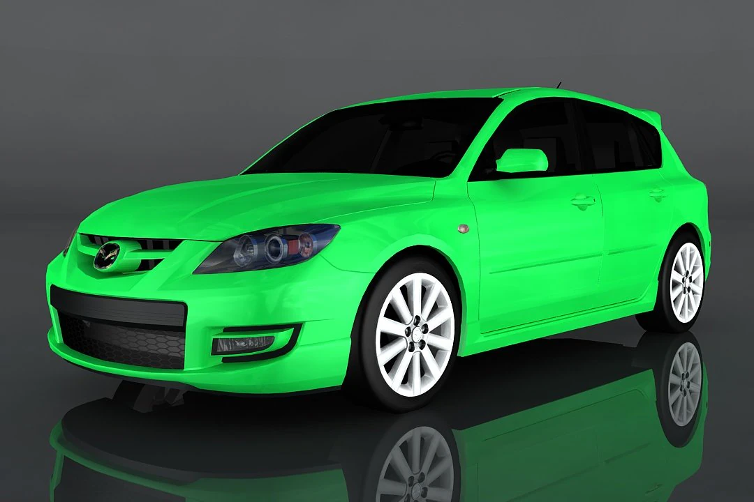2009 mazda 3 3D Model .c4d .max .obj .3ds .fbx .stl .blend 