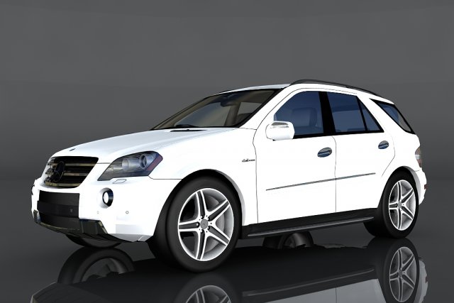 mercedes benz ml 63 3D Model .c4d .max .obj .3ds .fbx .stl .blend 