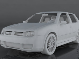 volkswagen golf r32 3D 模型
