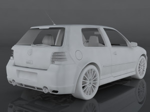 volkswagen golf r32 3D 模型