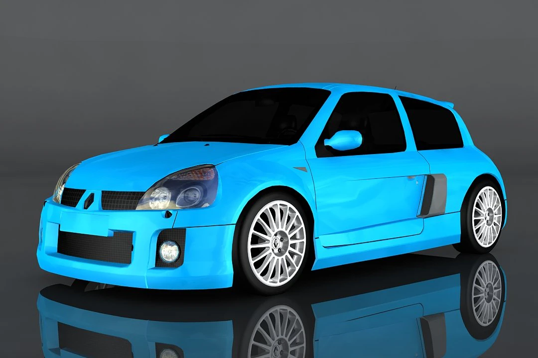 renault sport clio v6 3D Model .c4d .max .obj .3ds .fbx .stl .blend 