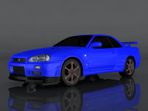 nissan skyline gt-r v-spec ii r34 3D Модель