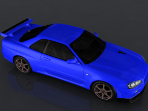 nissan skyline gt-r v-spec ii r34 3D Model