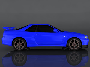 nissan skyline gt-r v-spec ii r34 3D Model