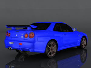 nissan skyline gt-r v-spec ii r34 3D Model