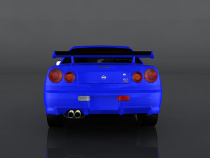 nissan skyline gt-r v-spec ii r34 3D Model